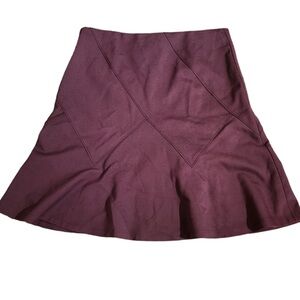 White House Black Market Plum A-Line Flare Skirt
